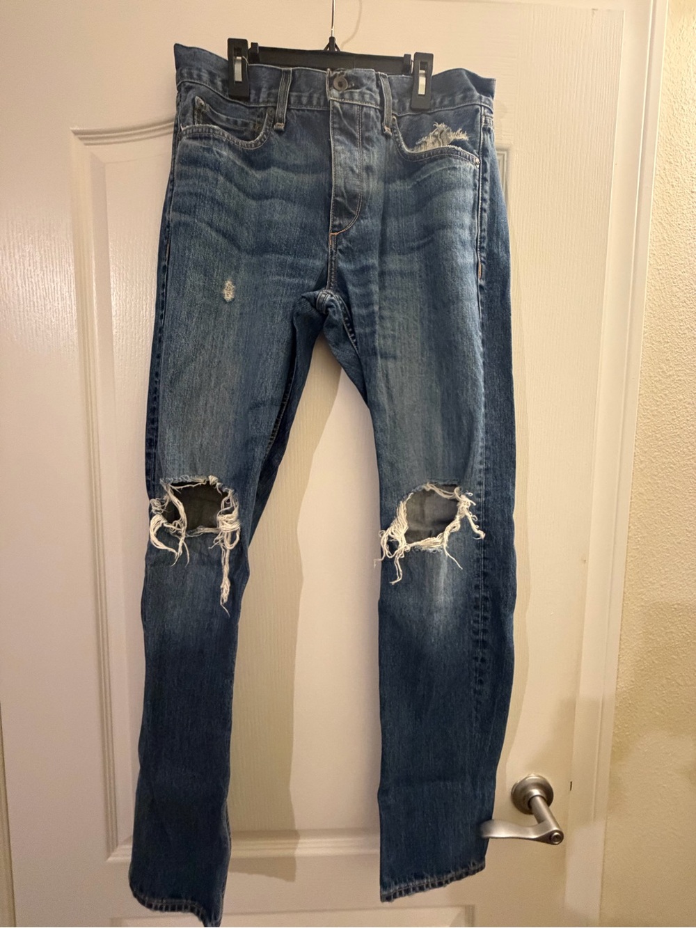 Men's Distressed Rag & Bone Blue Denim Jeans